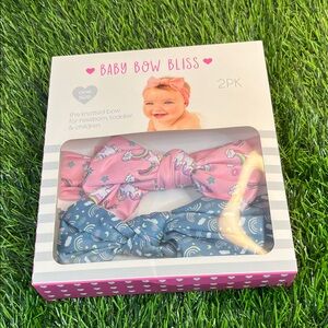 2-Pack Knotted Headbands - Pink & Blue